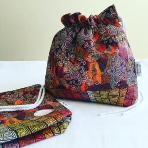 Handmade drawstring bags