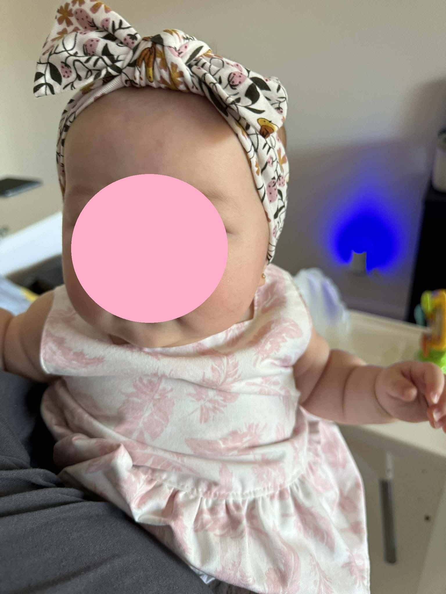 Mia with headband Handmade Baby Headband