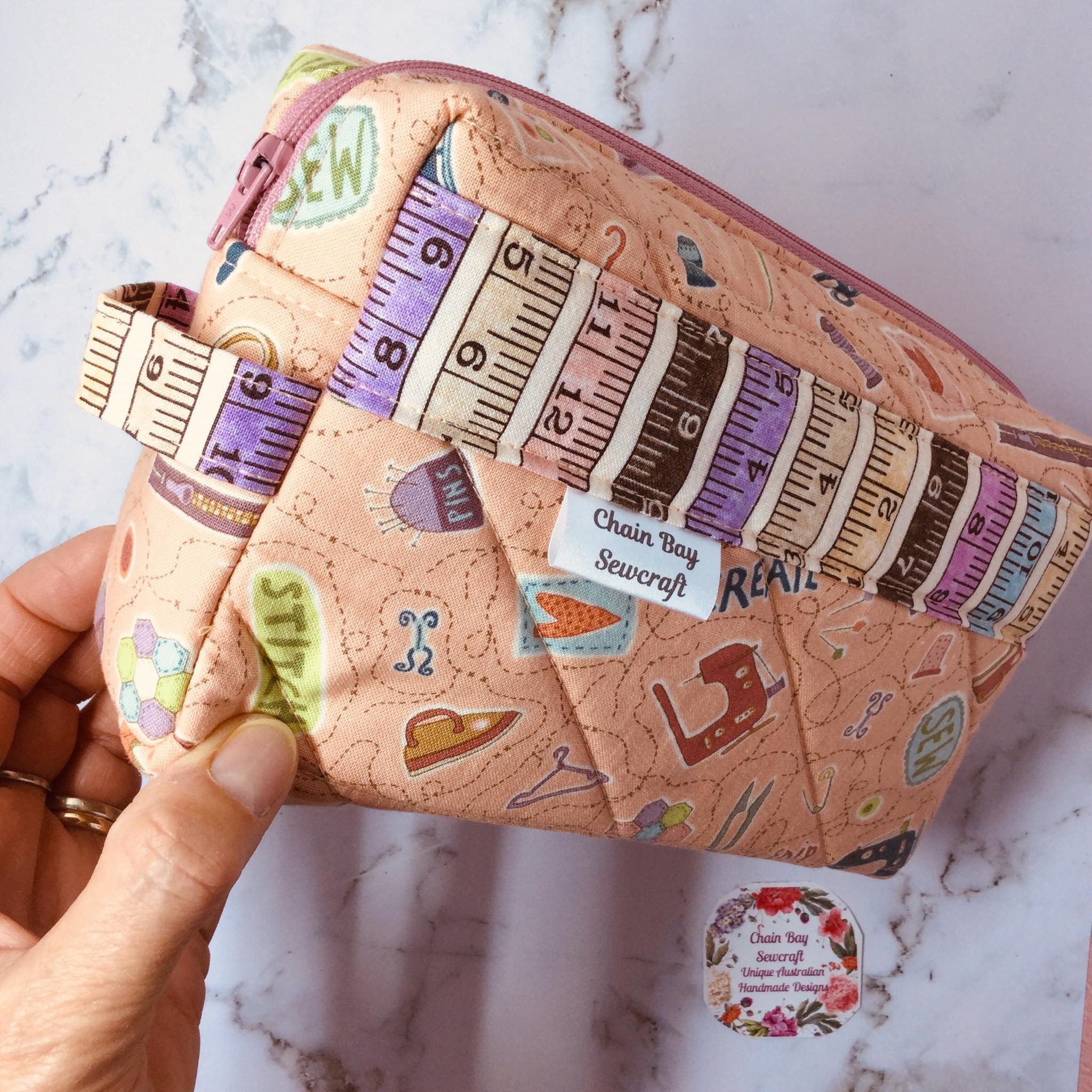 Peach box 1 Handmade Box Bag