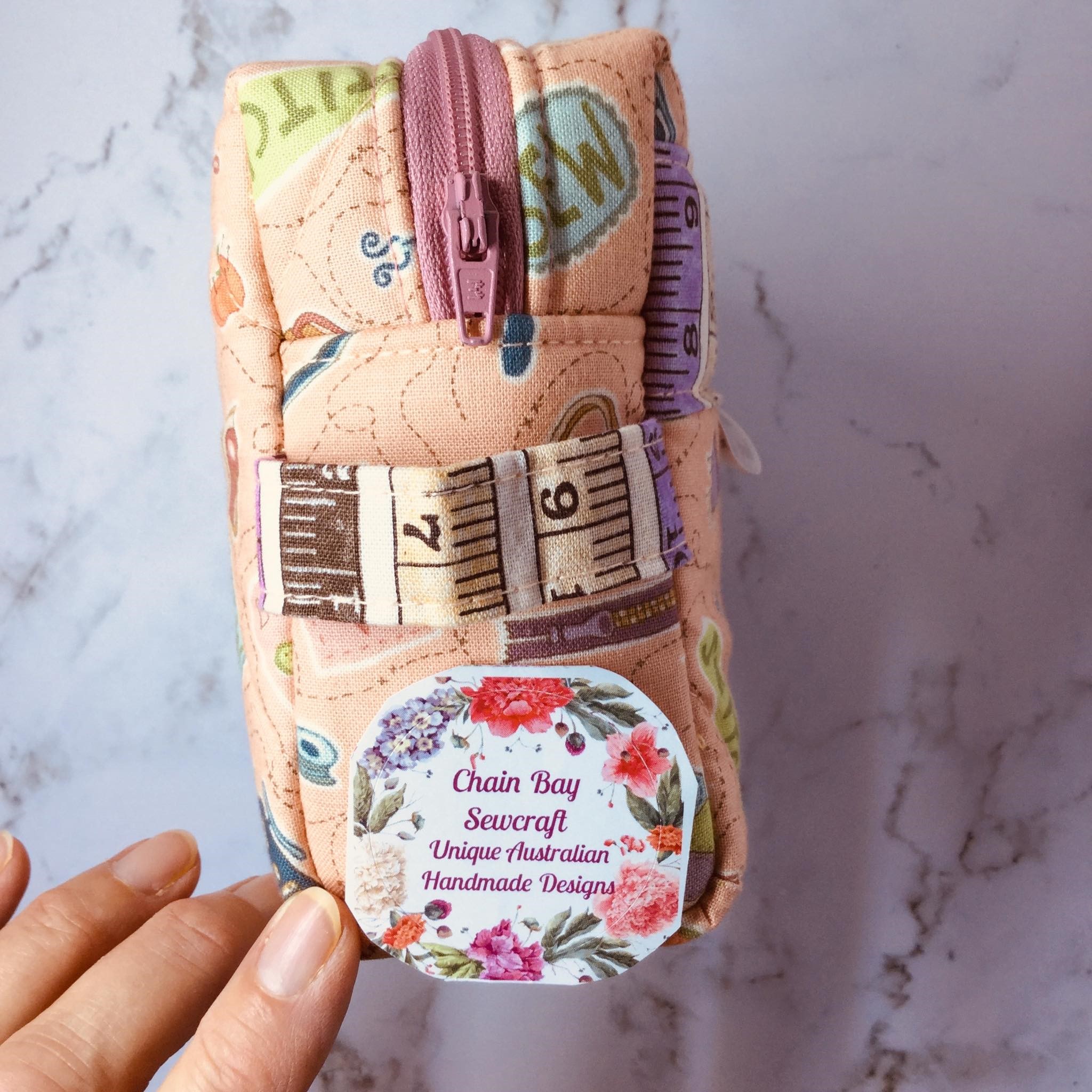 Peach box 2 Handmade Box Bag