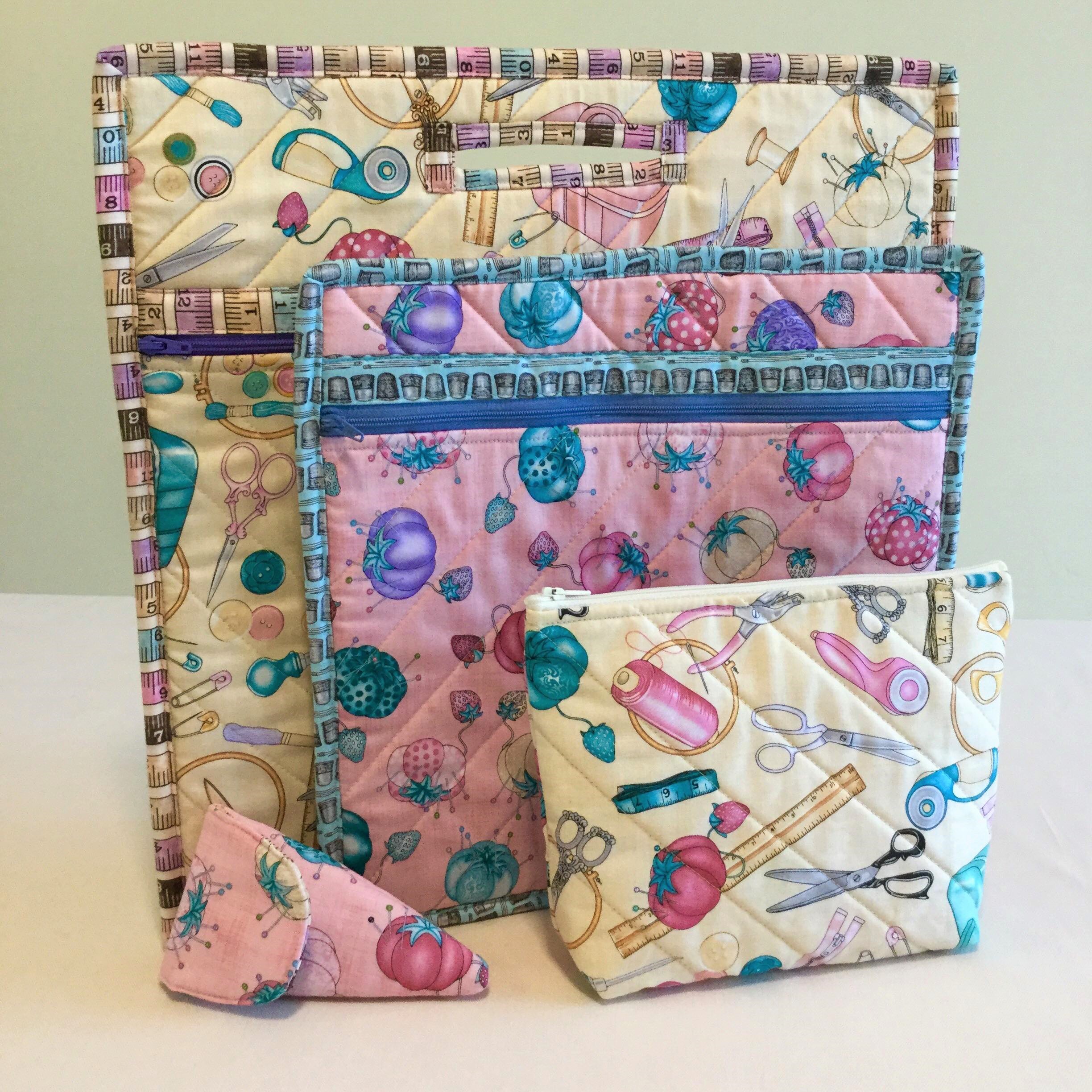 Cross Stitch Project Bags - Sewing Print - Chain Bay Sewcraft