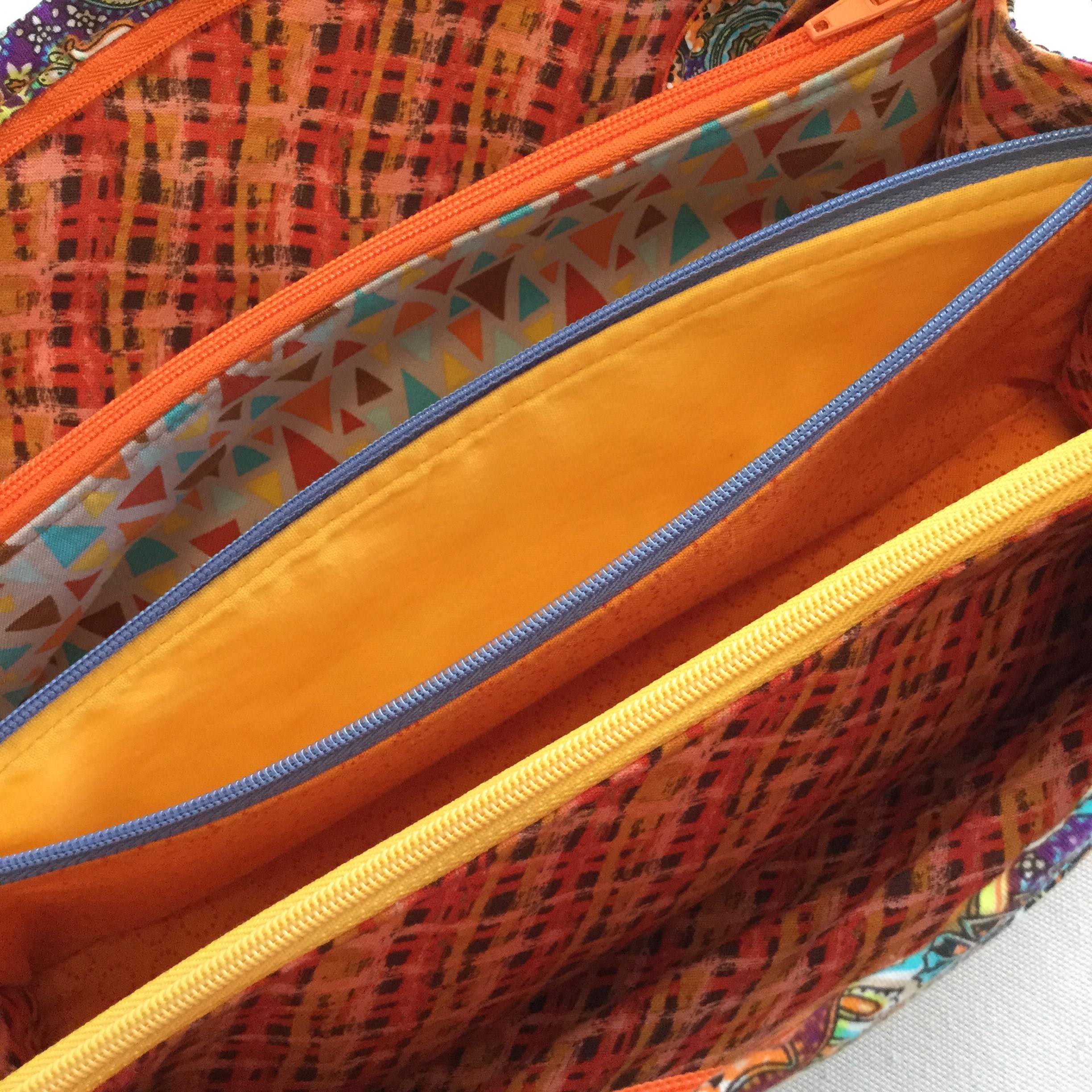 Paisley Orange Triple Zipper Bag – Chain Bay Sewcraft