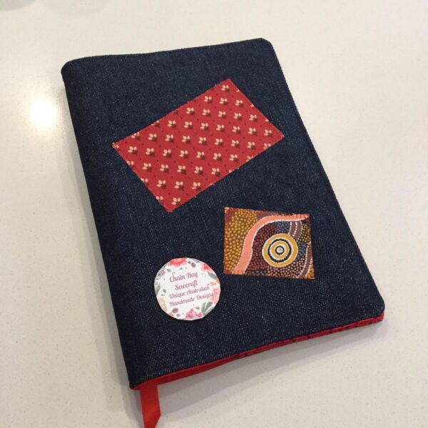 Handmade Denim Fabric Journal Cover