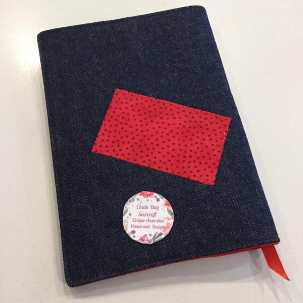 Handmade Denim Fabric Journal Cover