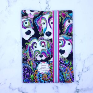 Handmade fabric journal cover