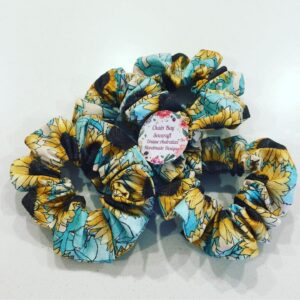 Handmade Sunflower Scrunchies