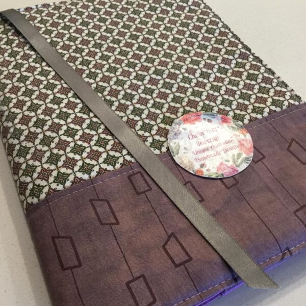 Handmade Fabric Journal Cover - Lavender